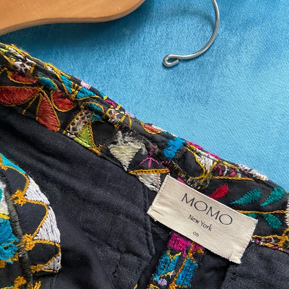 Momo Embroidered Patchwork Shorts - image 3